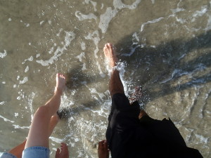 Footsteps in sand