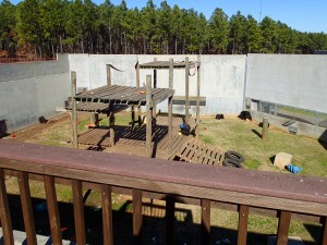One of the chimp enclosures